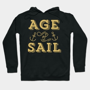 Age of Sail Vintage Nautical Sailing Text Hoodie